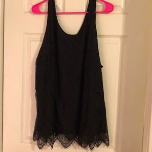 Black lace tank